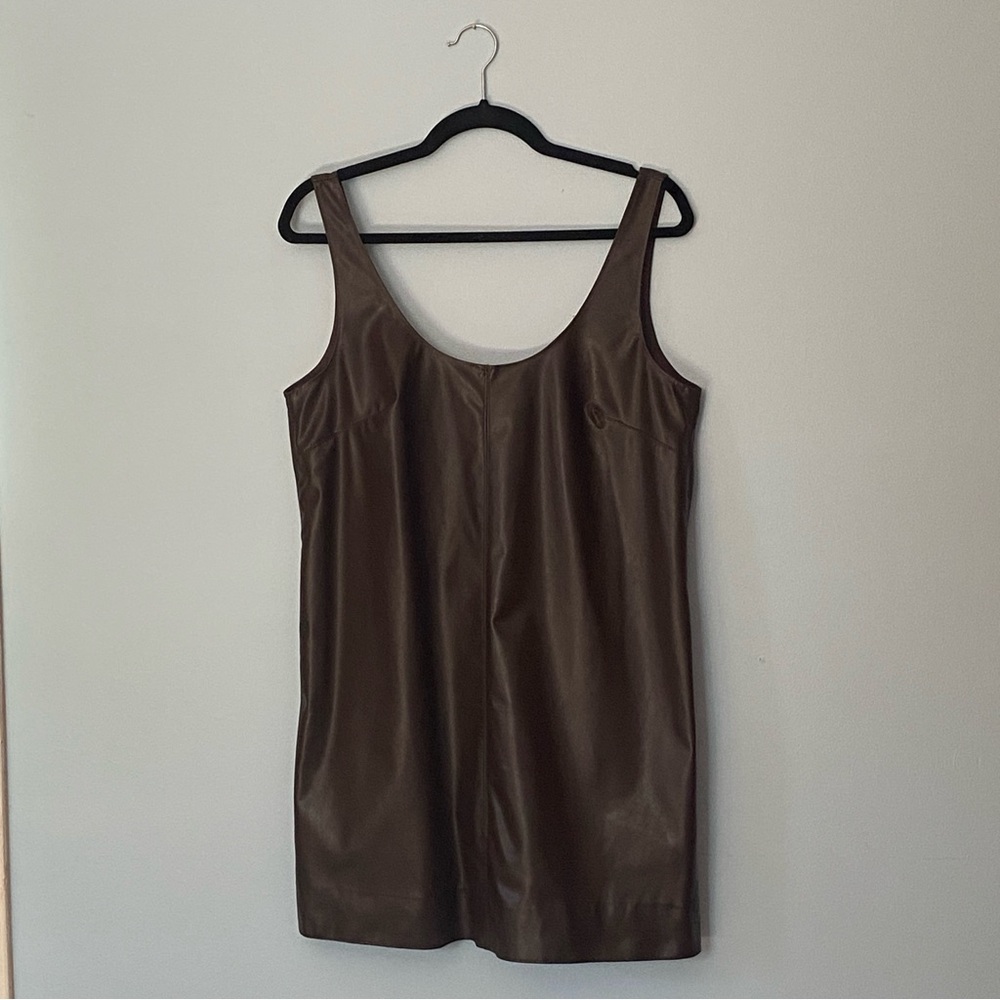 H&M Brown Pleather Dress